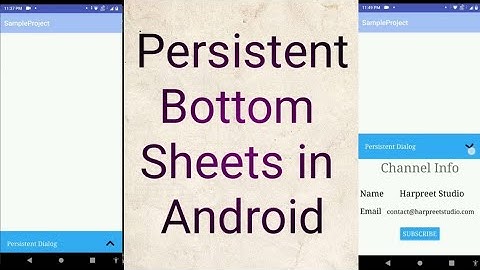 Implement Persistent Bottom Sheet in Android