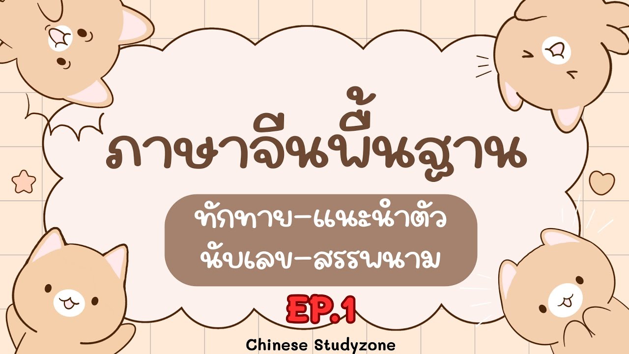 ภาษาจีนพื้นฐาน EP.1 | ทักทาย–แนะนำตัว–นับเลข-สรรพนาม ง่ายกว่าที่คิดนะ🤩