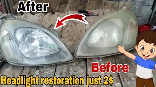 Headlights Cleaning & Repairing || Foggy headlight restoration || Light Clean Point