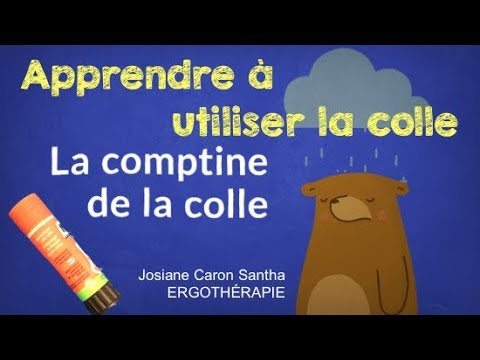 Apprendre à utiliser la colle avec une comptine (ergo) 