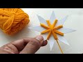 Amazing Flower Craft ideas with Woolen Yarn | Easy Hand Embroidery Flower Trick | Sewing hack