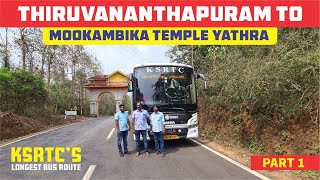 Thiruvananthapuram to Kollur Mookambika KSRTC Scania Bus Yathra Part 1 Longest Bus Route of KSRTC