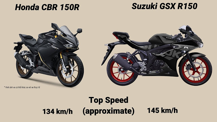 So sánh kích thước cbr150r vs suzuki gsx r150