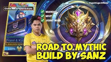 ROAD TO MYTHIC with BUILD by ONIC SANZ 😱🔥 (THIS BUILD SO STRONG) BEST BUILD POPOL KUPA 2023