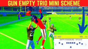 GUN EMPTY TRIO MINI SCHEME. READING DEFENSES AND PICKING APART. N.O. PLAYBOOK BUT APPLIES TO ALL