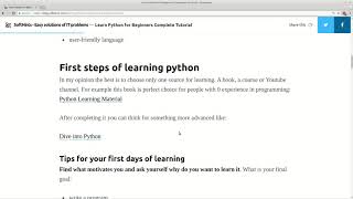 learn python for beginners complete tutorial 2018