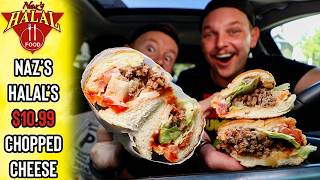 Trying Naz's Halal's Chopped Cheese For The First Time!