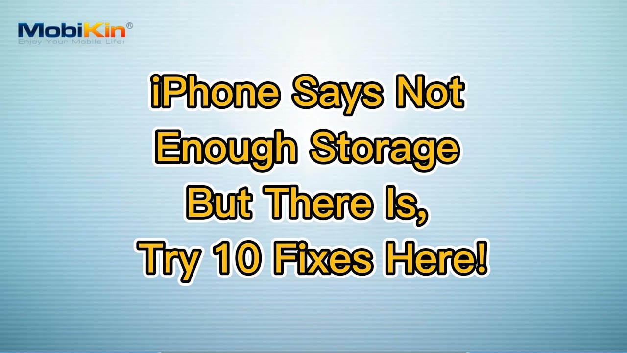 iPhone Says Not Enough Storage But There Is, Try 10 Fixes Here! - YouTube