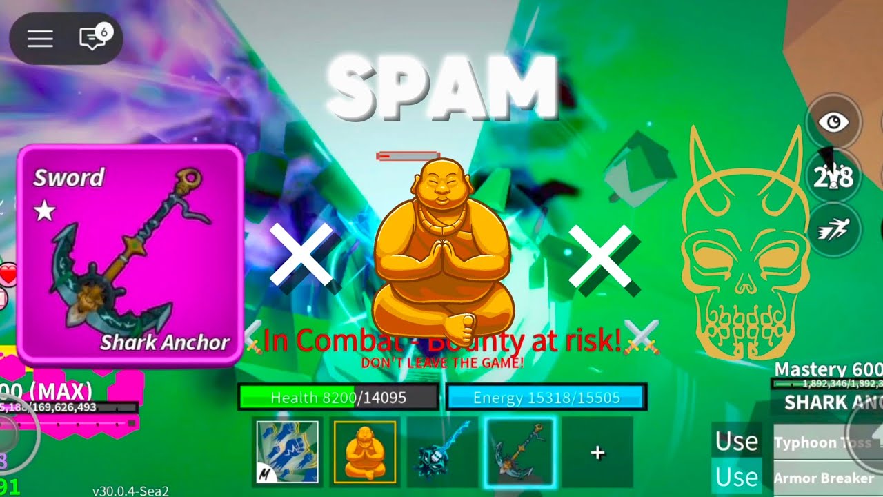 Shark anchor + Budda Spam 💀🔥 | Blox Fruits Bounty Hunting Mobile 📲