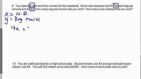 H-F Final Exam Review: Algebra 1 Word Problems.wmv