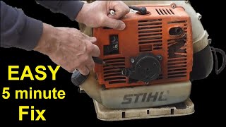 Fixing a Stihl Blower that's Hard to Start...then Runs But Dies  Easy Fix!