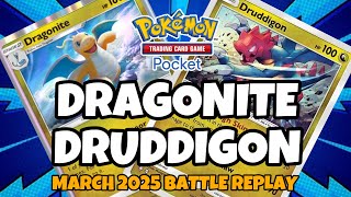 Dragonite Druddigon Deck | Pokemon TCG Pocket Battle Replay March 2025