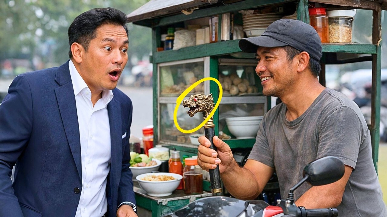 Miliarder Heran Melihat tongkat Naga Ayahnya Yang Sudah Hilang 25 tahun Dibawa Tukang Bakso,Ternyata