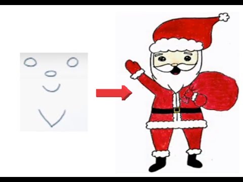  Learningandfun drawsantaclaus How To Draw Santa Claus 