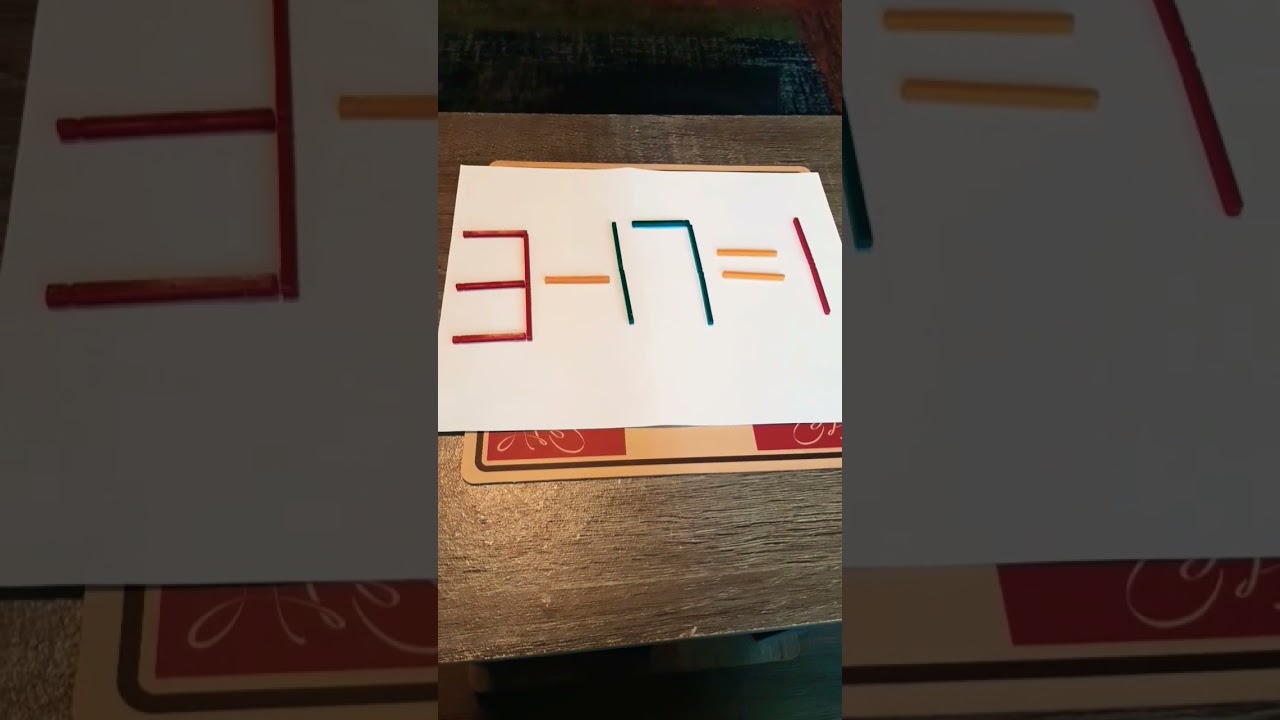 move 1 mathstick to make it correct 