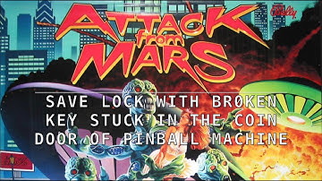 Remove Broken Key from Pinball Machine Lock without Drilling