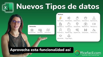 Nuevos tipo de datos Excel