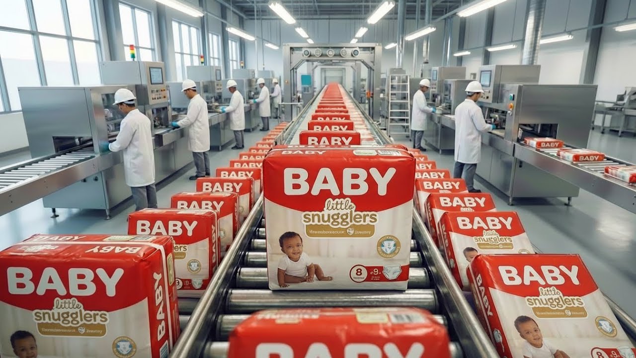 How Baby Diapers Are Mass-Produced in a Modern Factory | Full Process