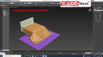 BED SPREAD CREATION in 3DSMAX (ಕನ್ನಡ)-CADD Nest