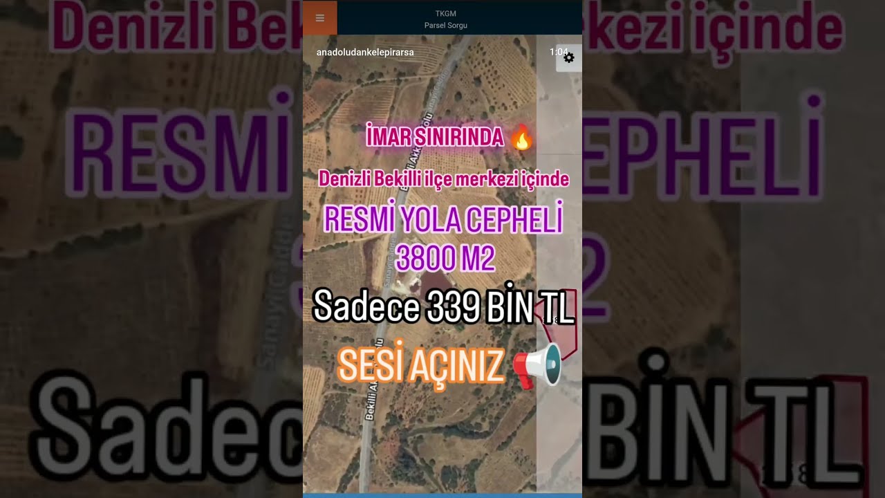 Denizli Bekilli Il E Dibinde 3800 M2 Imar S N R Nda Zengin Eder Sadece 339 Bin TL