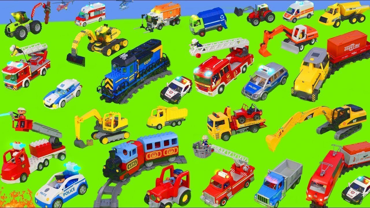 ⁣Koparka, ciężarówka zabawki , dźwig Bagrownica Film dla dzieci o koparce - Excavator Toys