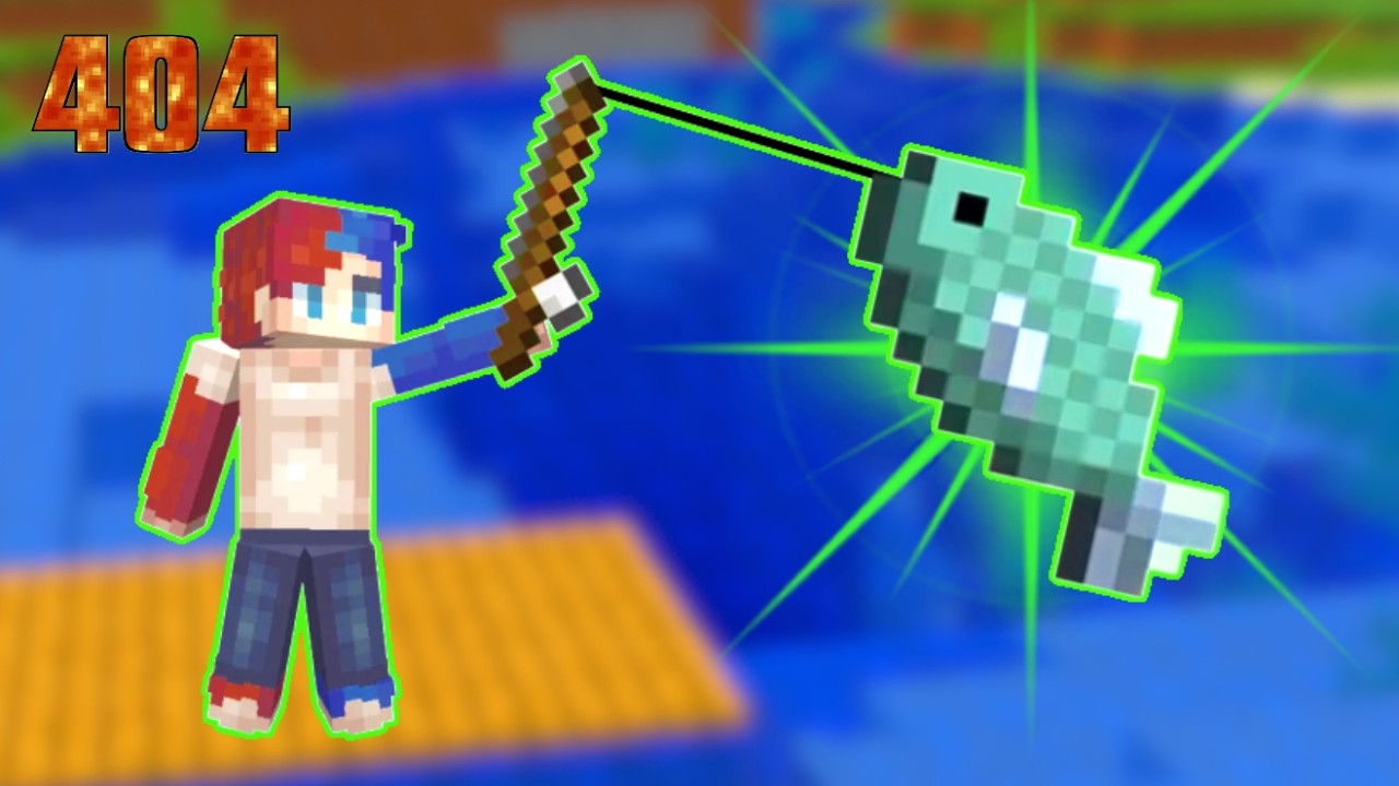 I caught some Fish! | The 404 Challenge Minecraft - Part 7