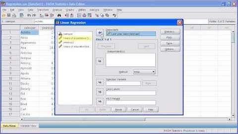 3.2 Simple Regression: PASW (SPSS) Statistics v.17 video