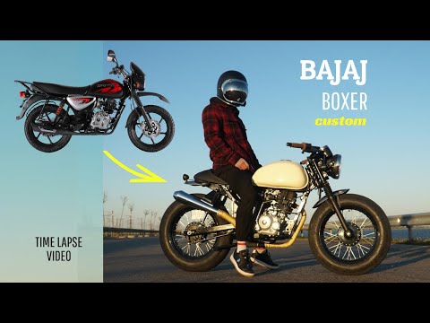 Cafe Racer Timelapse Build - BAJAJ BOXER 150 budget custom bike