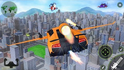 Flying Car Shooting 3D Games Games - Android Gameplay # 2