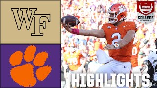 Wake Forest Demon Deacons vs. Clemson Tigers | Full Game Highlights