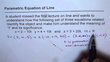 A10a Understand Parametric Equation of Line for Vectors in R3 - EDEXCEL - GCSE