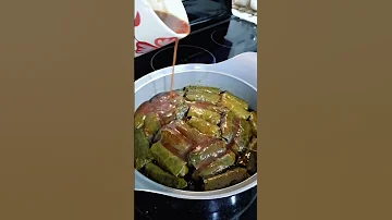 Warak Enab Arabic Food Stuffed Grape Leaves Asmr Shorts Shortsvideo Yummy 