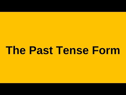 Past tense forms