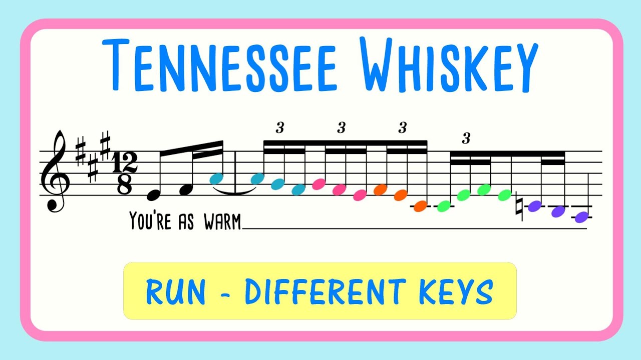 Vocal Exercise Tennessee Whiskey Run Different Keys YouTube