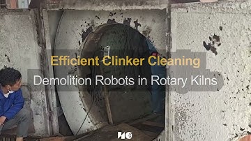 Efficient Clinker Cleaning: Demolition Robots in Rotary Kilns