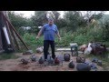 ТЯГА ТРЁХ ГИРЬ  ОДНОЙ РУКОЙ 131 КГ ONE HAND DEADLIFT WITH THREE KETTLEBELLS 131KG