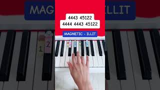 Magnetic - ILLIT (Piano Tutorial) #magnetic #easypianotutorial #pianoshorts