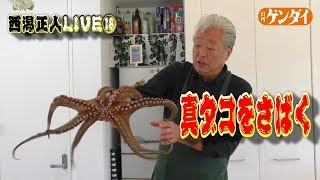 寿司屋も驚く！【西潟正人】簡単？活きタコのさばき方《前編》生タコ刺しは最高！Japanese octopus cooking,sashimi