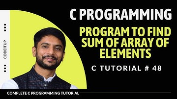 C Program to Find Sum of Array Elements | In Hindi
