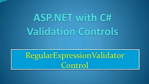 Validation | Regular Expression Validator Control in asp.net with c# | Tybscit Sem 5 | Lecture22