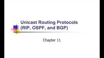 Chapter 11 : Unicast Routing Protocols