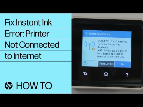 How to Fix a Printer Not Connected to the Internet Message | HP Instant Ink | @HPSupport