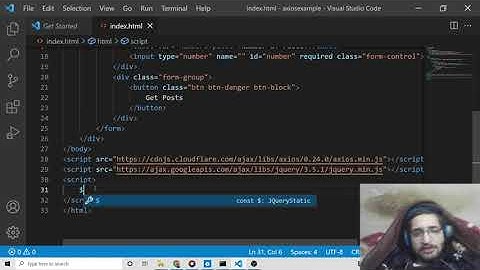 Javascript Axios Project to Make HTTP GET & POST Requests to JSONPlaceholder Fake REST API in HTML5