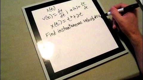 Velocity and Acceleration