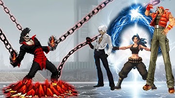 [Mugen KOF] Code.C.Yagevil Vs Leona Pre, Yagami hypro, Ralf Team