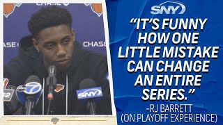 RJ Barrett on playoff experience: 'Funny how one little mistake can change an entire series' | SNY