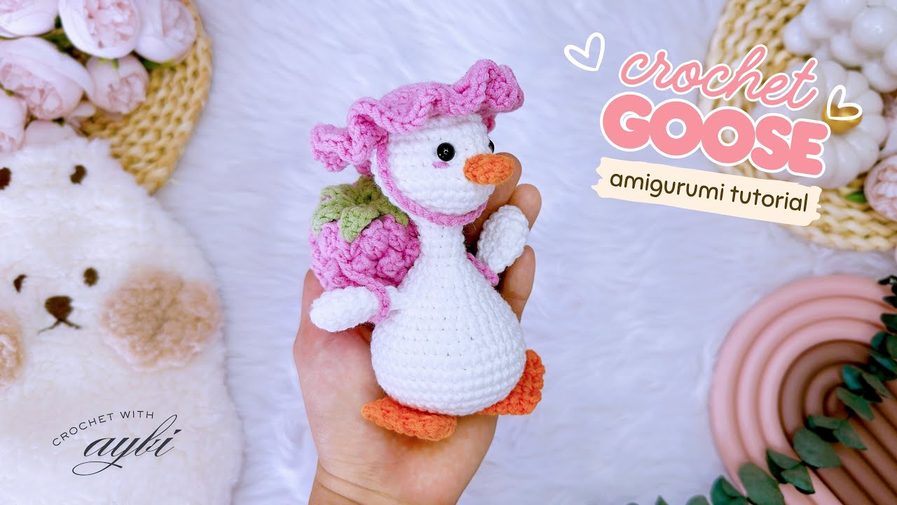 𐙚⋆°.🍓 Goose Crochet Amigurumi Tutorial Part 1 | Step by Step | FREE PATTERN | How to Crochet Goose