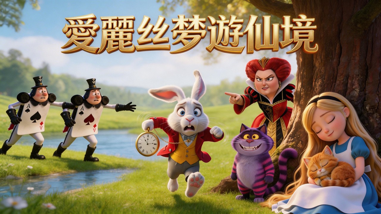 《愛麗絲夢遊仙境》Alice's Adventures in Wonderland |睡前故事 | 童話故事 | 兒童故事 | 晚安故事 #story #手繪