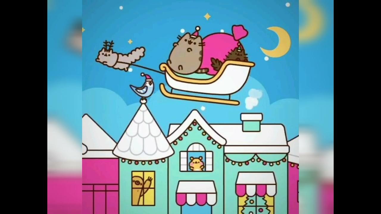 кот пушин!новый год! - YouTube