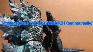 Toy taunts: Sh Monsterarts Godzilla 2019 poster image version vs Neca Godzilla 2019 V2
